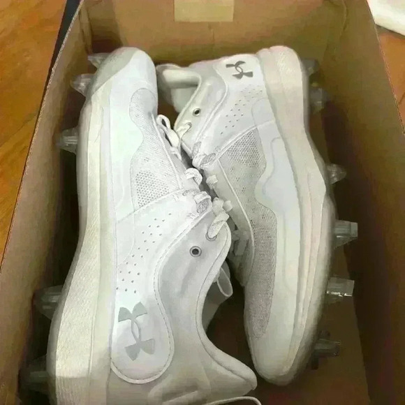 Under Armour Glyde MT TPU White Softball Cleats Women’s Size 10 New - Picture 10 of 10